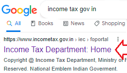 आयकर विभाग की वेबसाइट ओपन कैसे करें - Income Tax Department Website