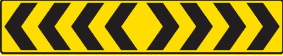 काली और पीली धारीदार सड़क चिह्न का क्या मतलब होता है - Black and Yellow Striped Road Sign