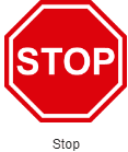 रुकने का संकेत देने वाला चिन्ह - Stop Road Sign