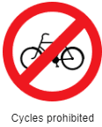 No Cycling Road Sign का क्या मतलब होता है?
