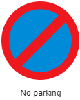 No Parking Road Sign in hindi