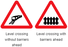 ट्रेन क्रॉसिंग सड़क संकेत - Railway Road Crossing Sign